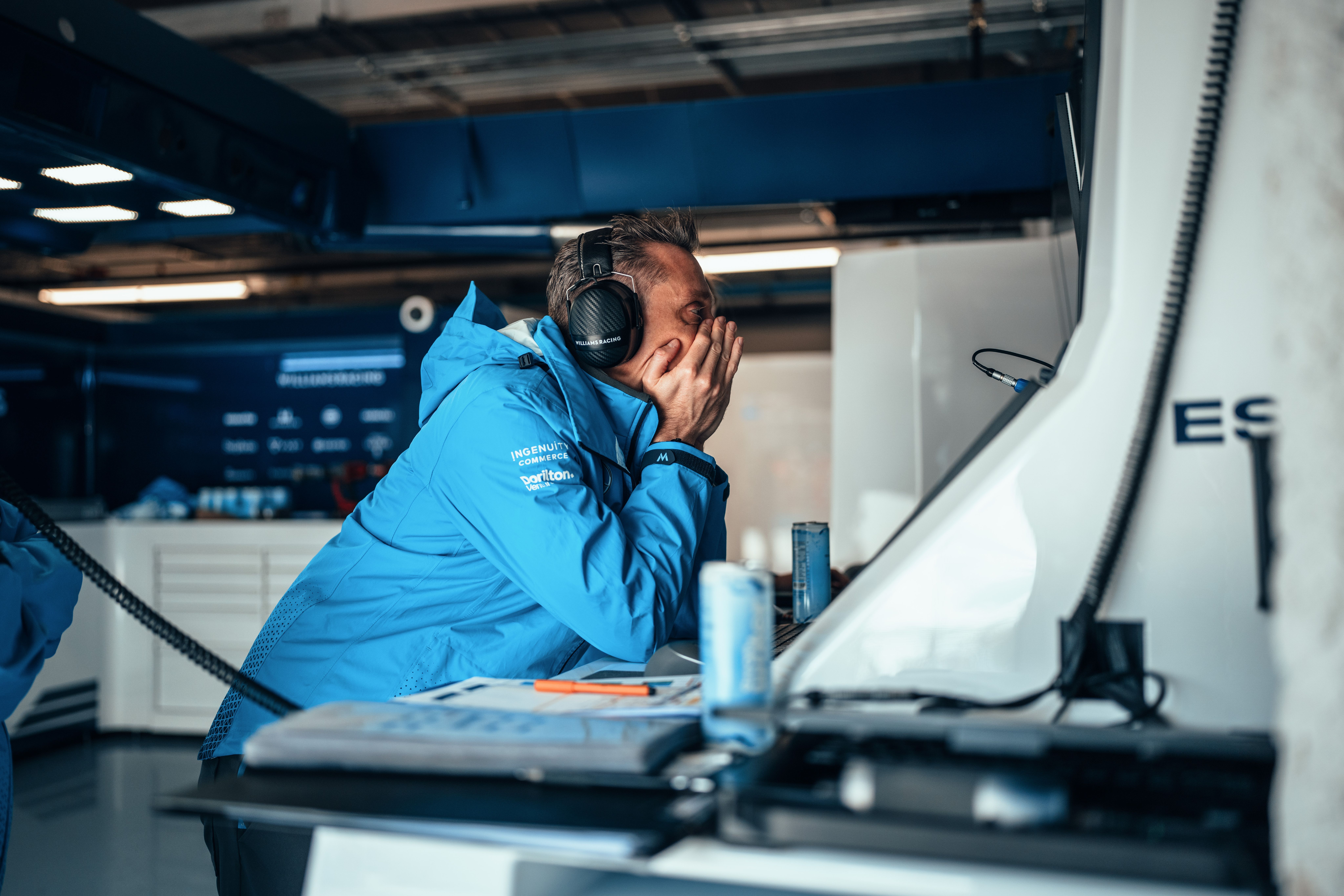 The weather made for a challenging day for the whole team