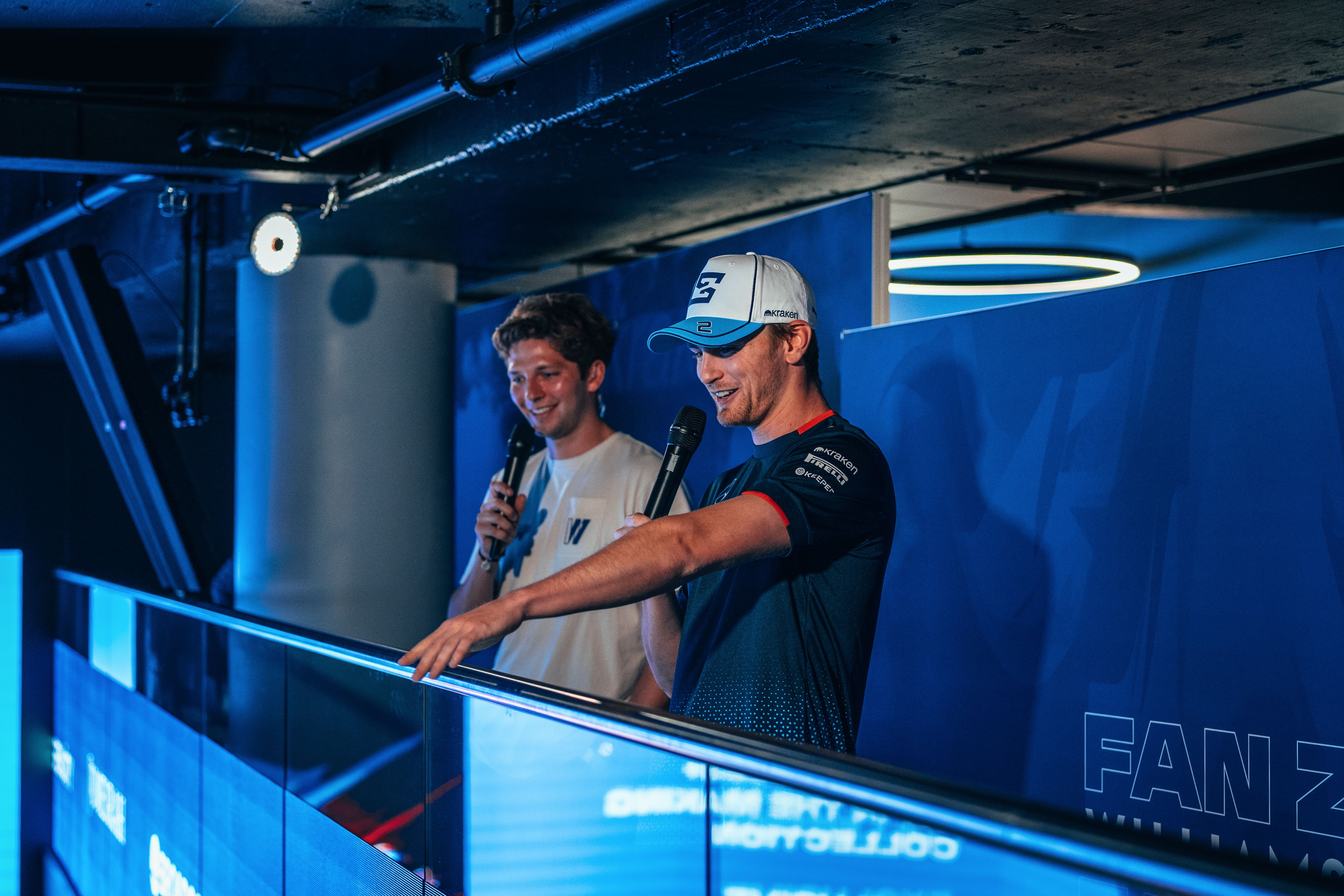 Someone spotted the Stars and Stripes in the crowd.