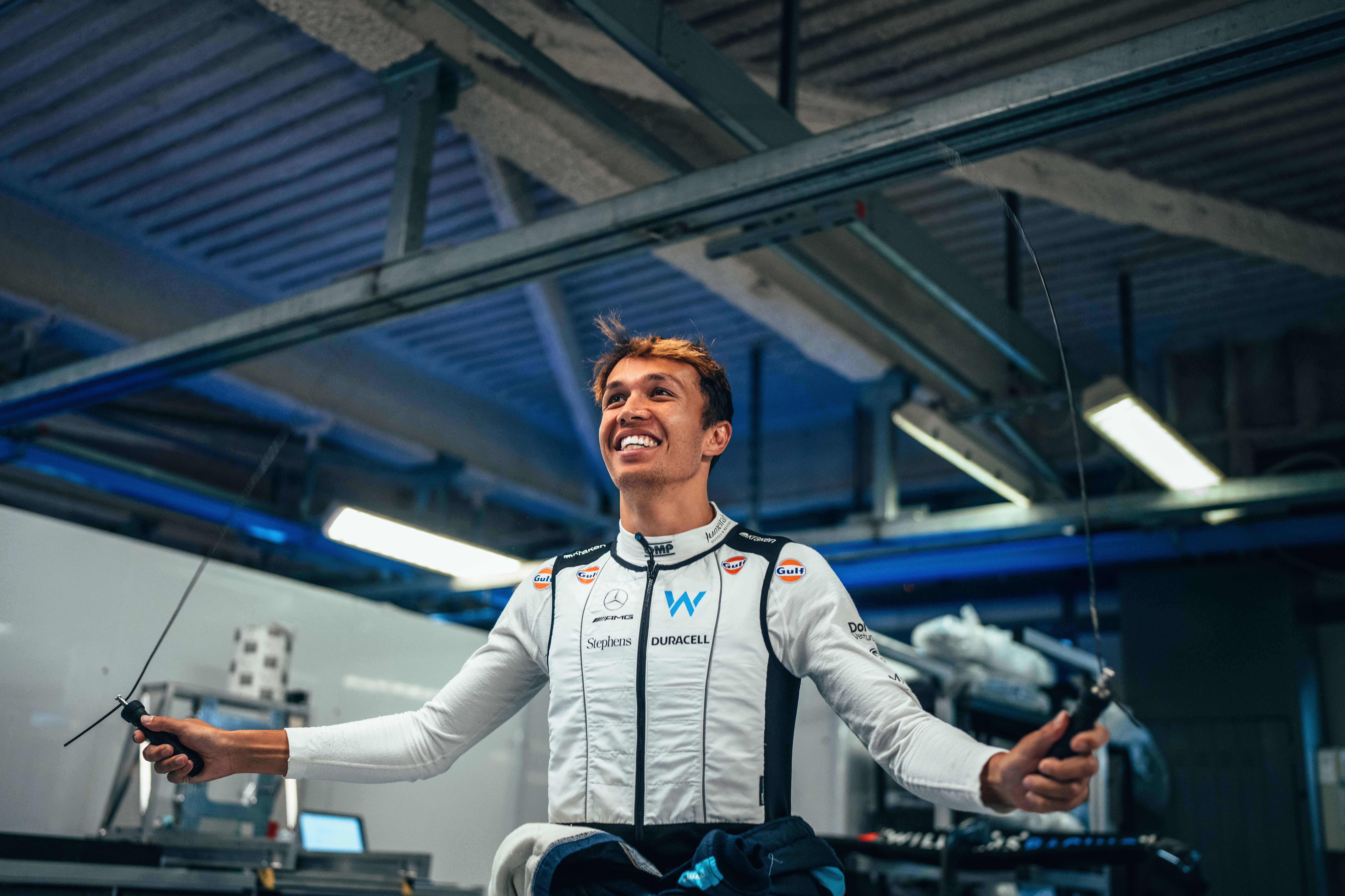 A happy warm-up for Alex.