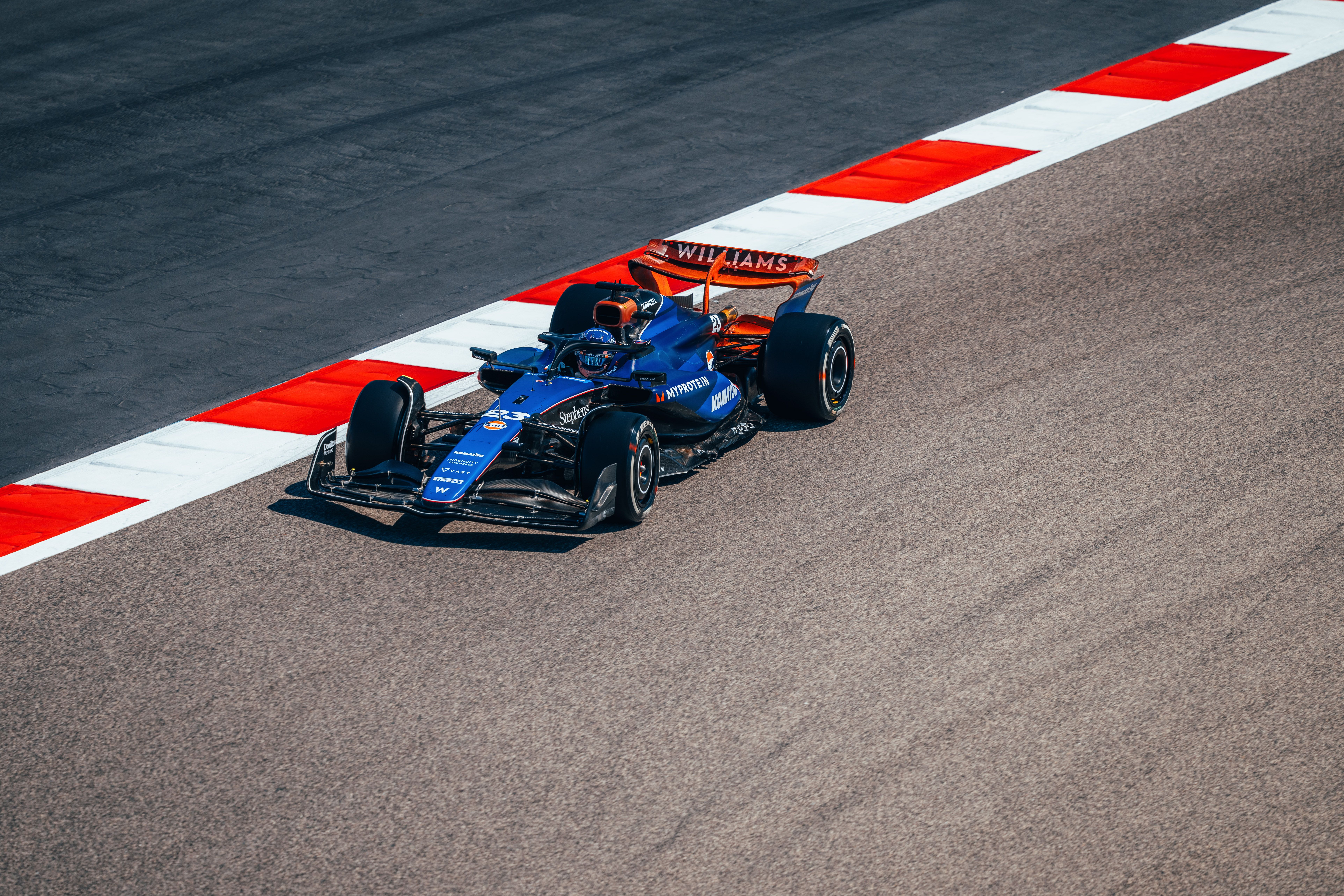 Alex was first behind the wheel of the FW46 today.