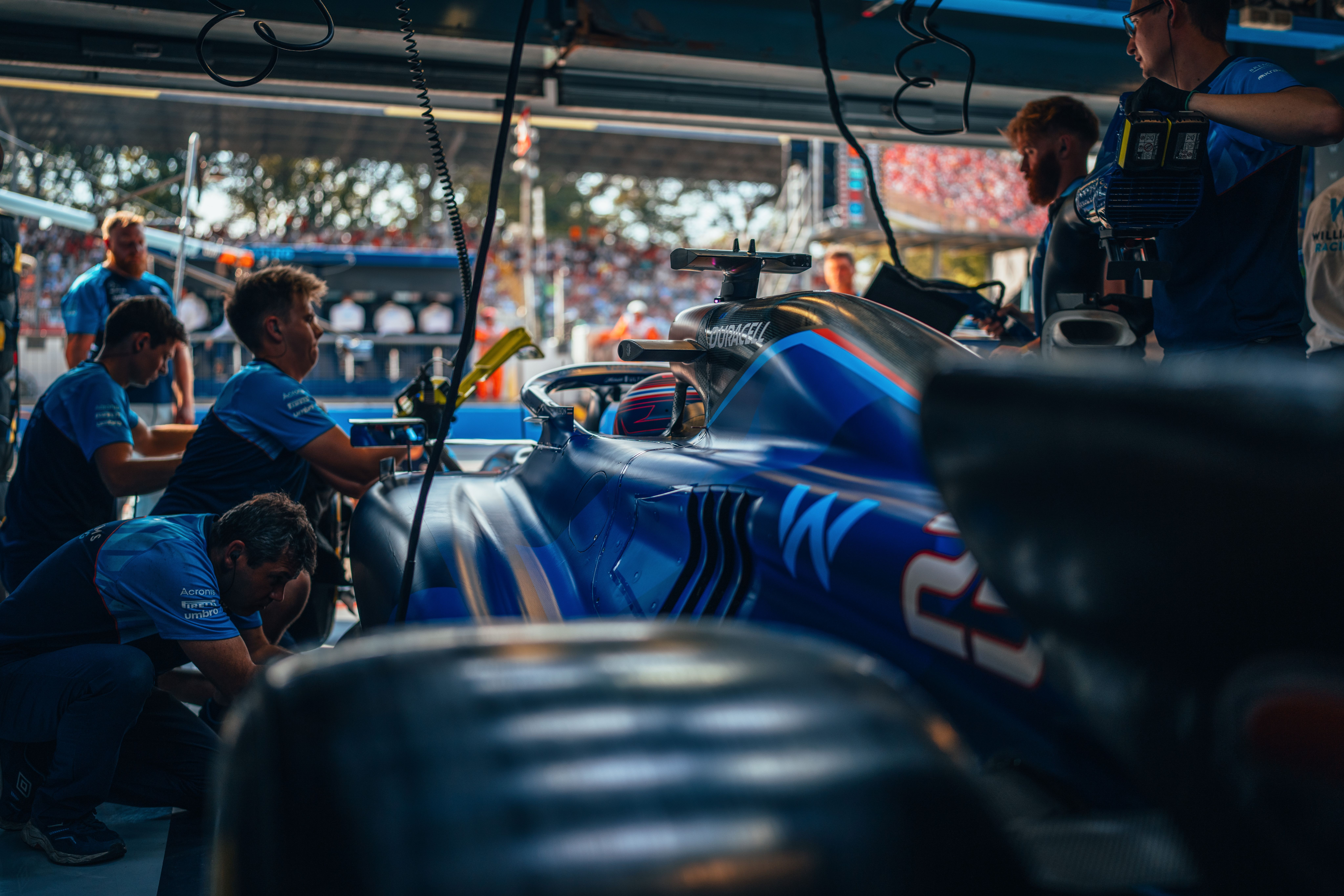 The calm before the storm in Alex’s garage.