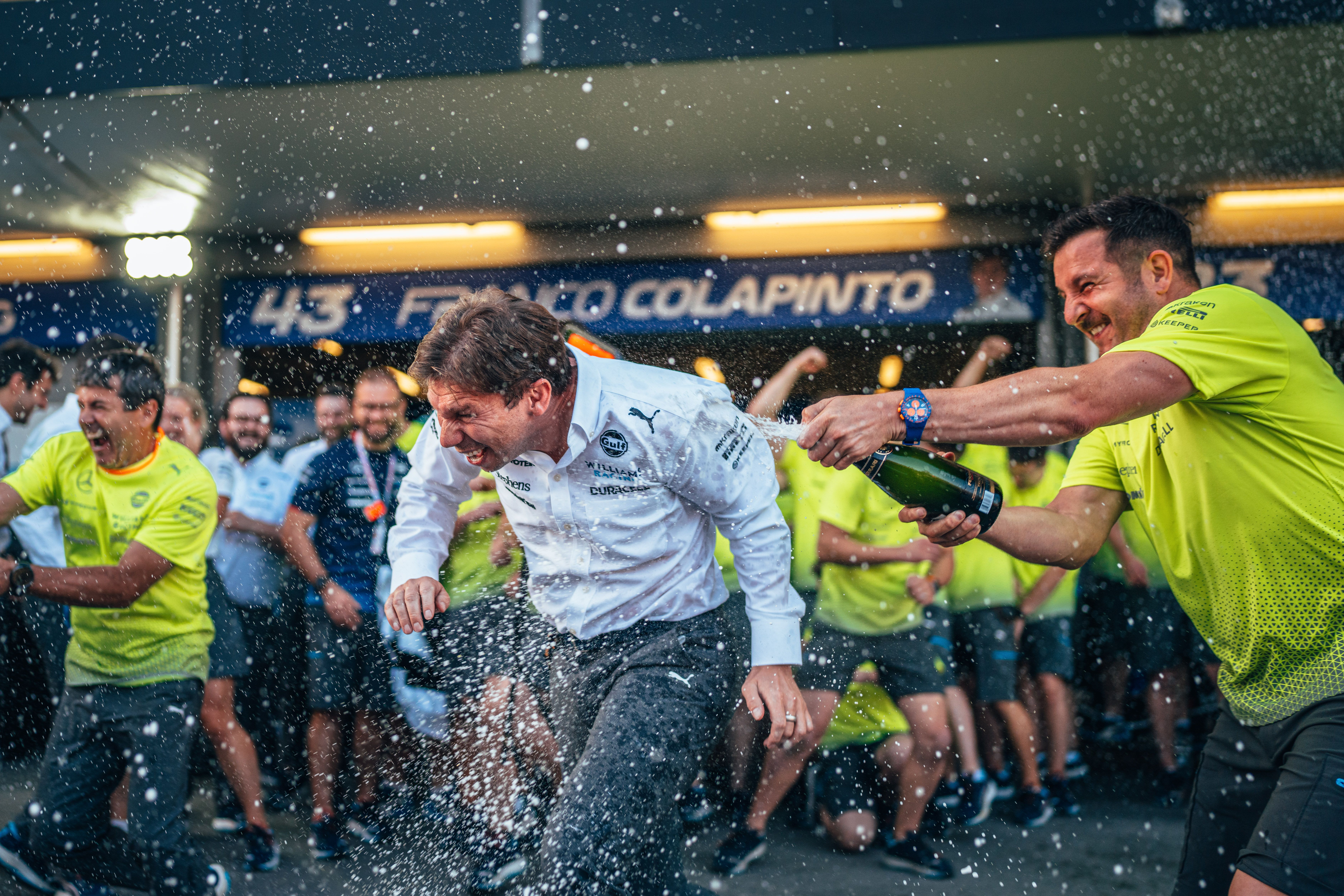 James can't escape a soaking