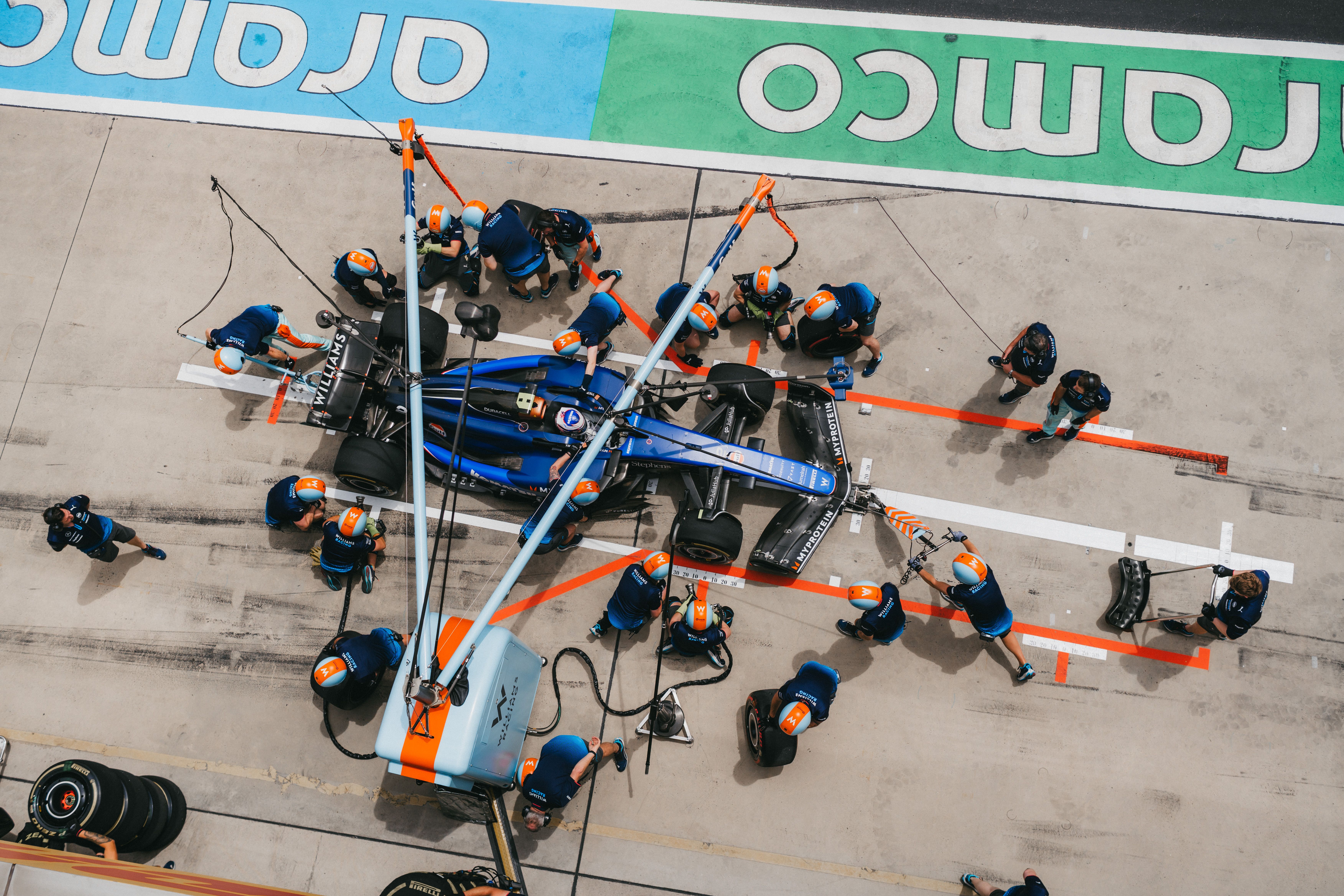 The team works on Logan’s car.