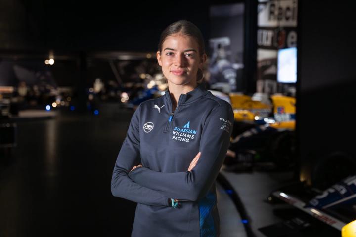 Jade Jacquet at Atlassian Williams Racing's Grove factory