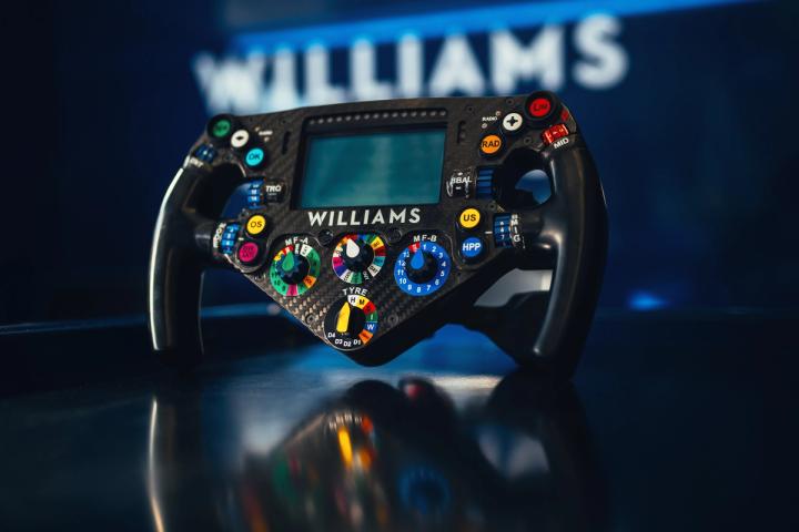 Drivers use a dedicated button on the F1 steering wheel to activate DRS.