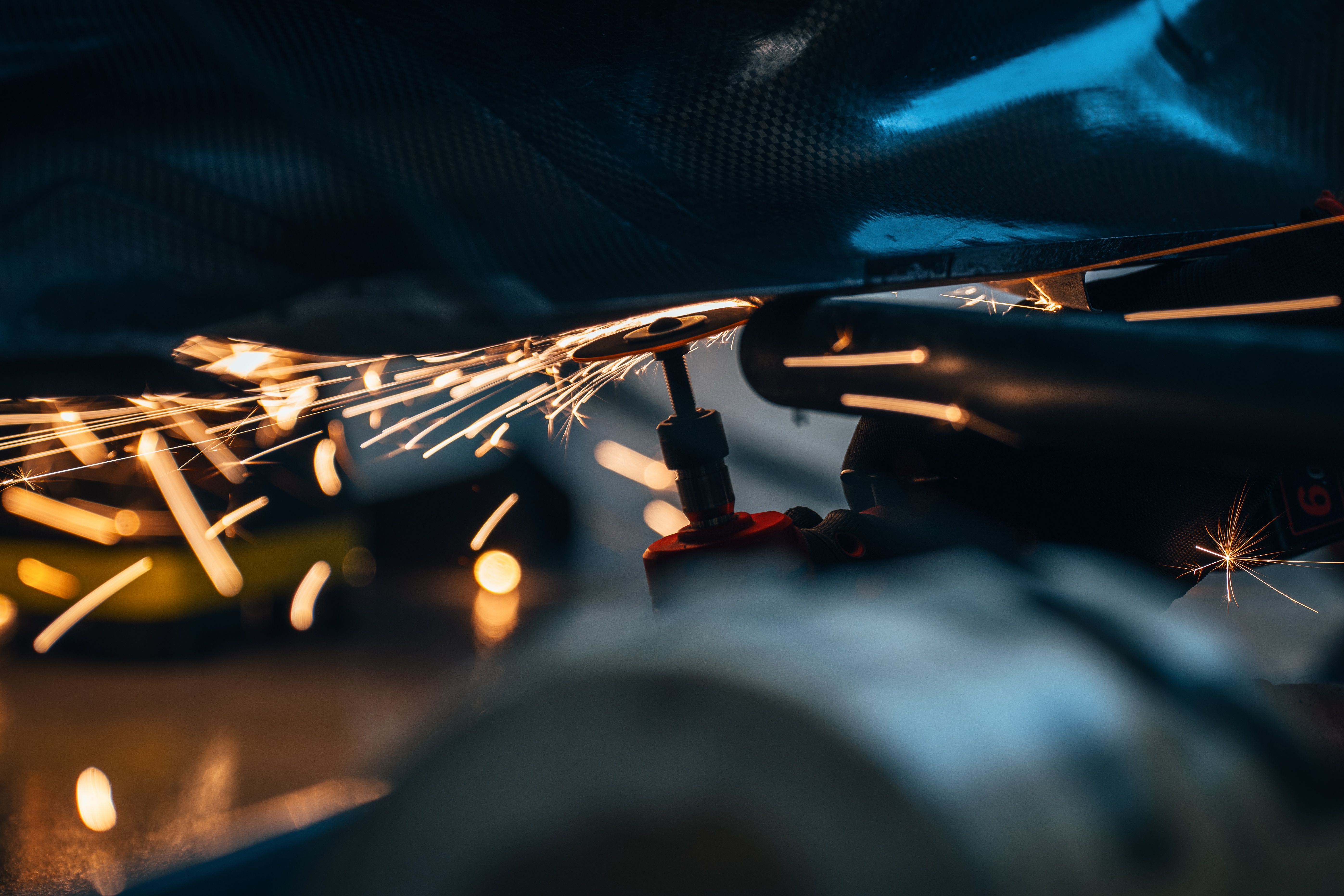 Sparking before taking to the circuit.