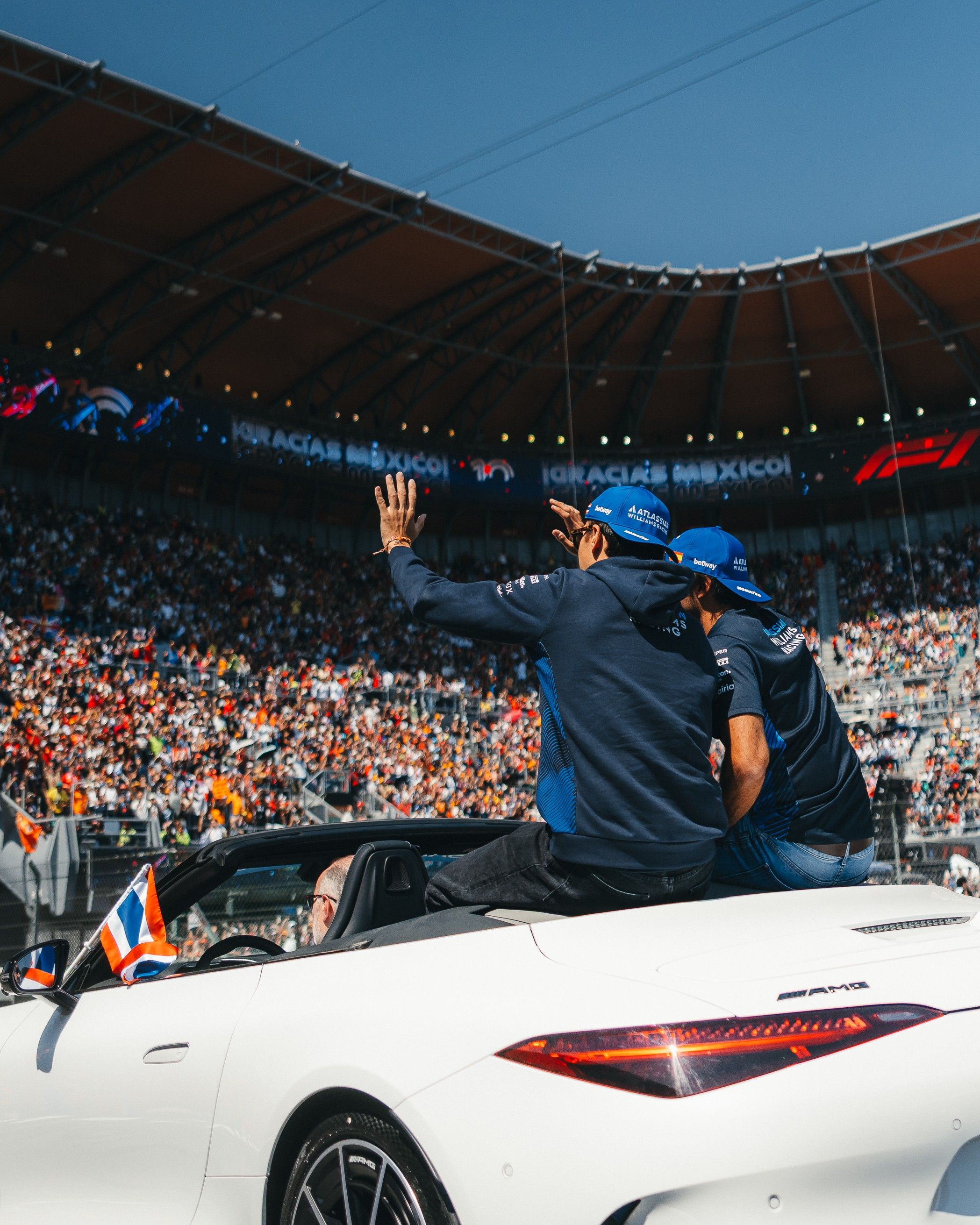 Soaking in the incredible support from the stadium in Mexico City.