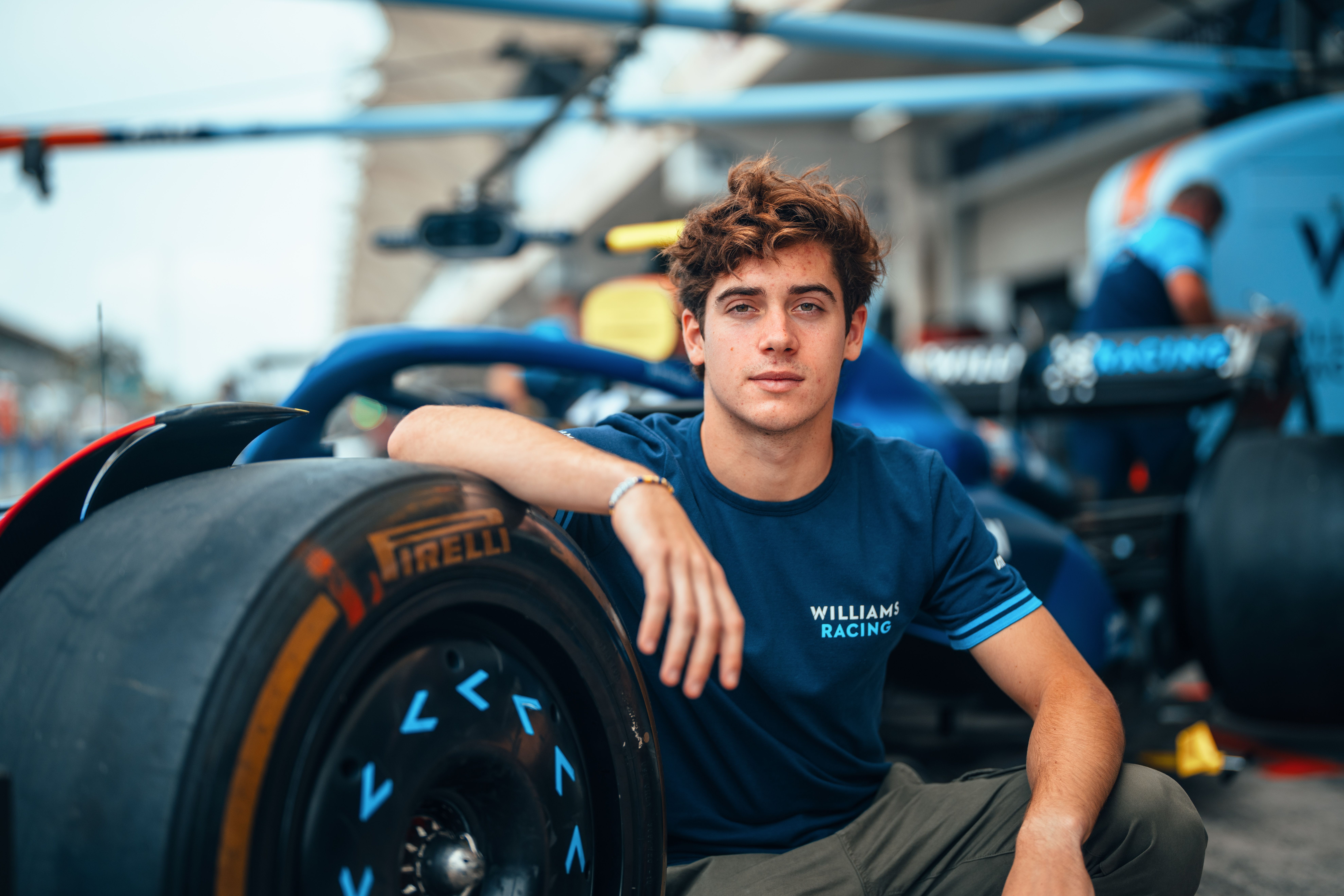 Getting aquatinted with his ride for the post-season Young Driver Test.