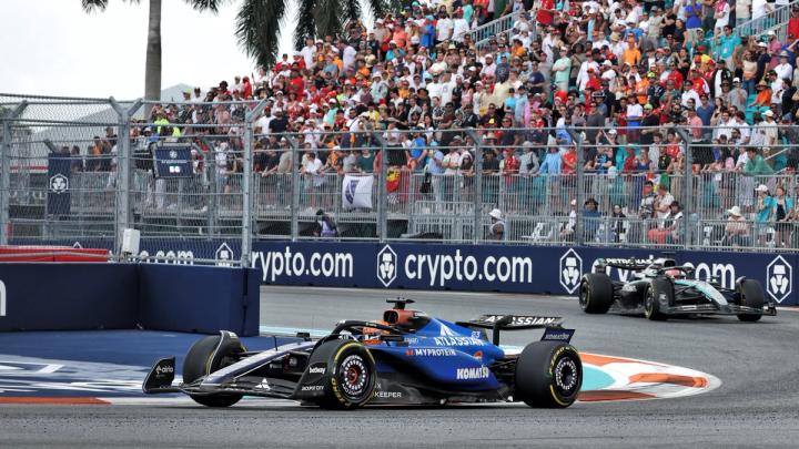 Alex Albon at the 2025 Miami Grand Prix