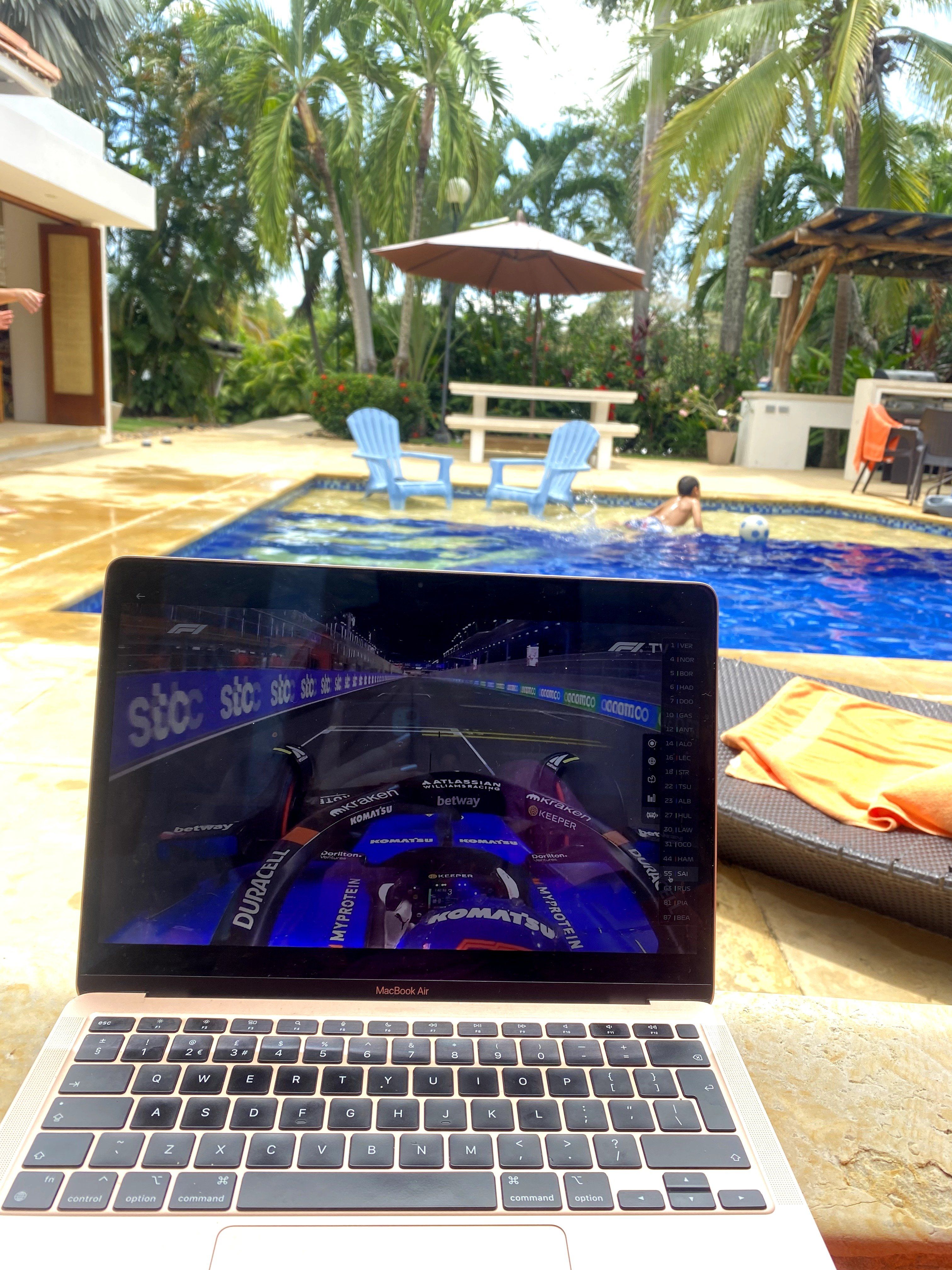 Rebecca's set up made us slightly jealous!