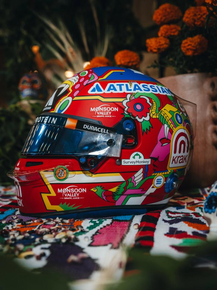 Alex Albon's 2025 Mexico City Grand Prix Helmet
