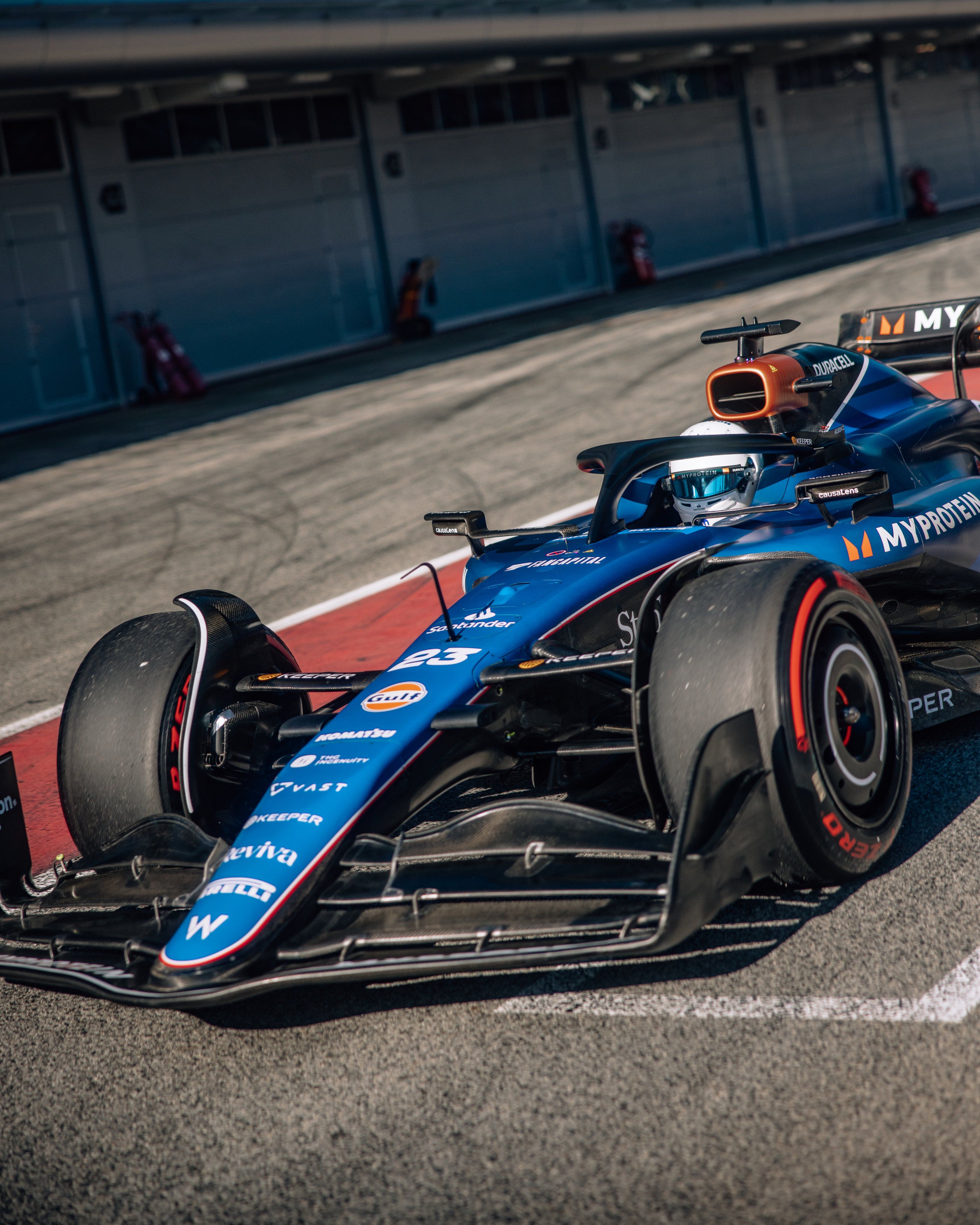 Popping into the pits.