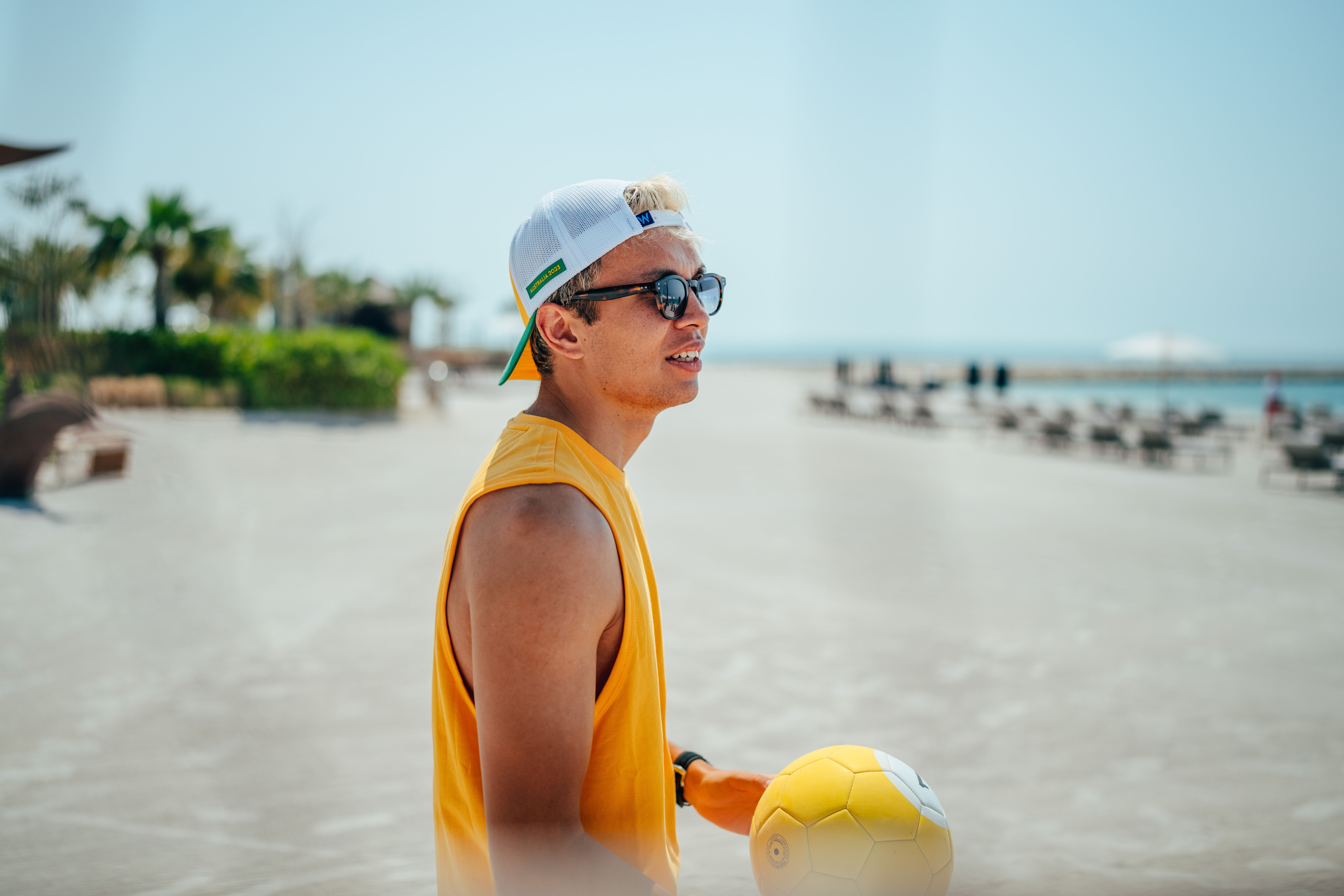 F1 racer turned Beach Volleyball pro?