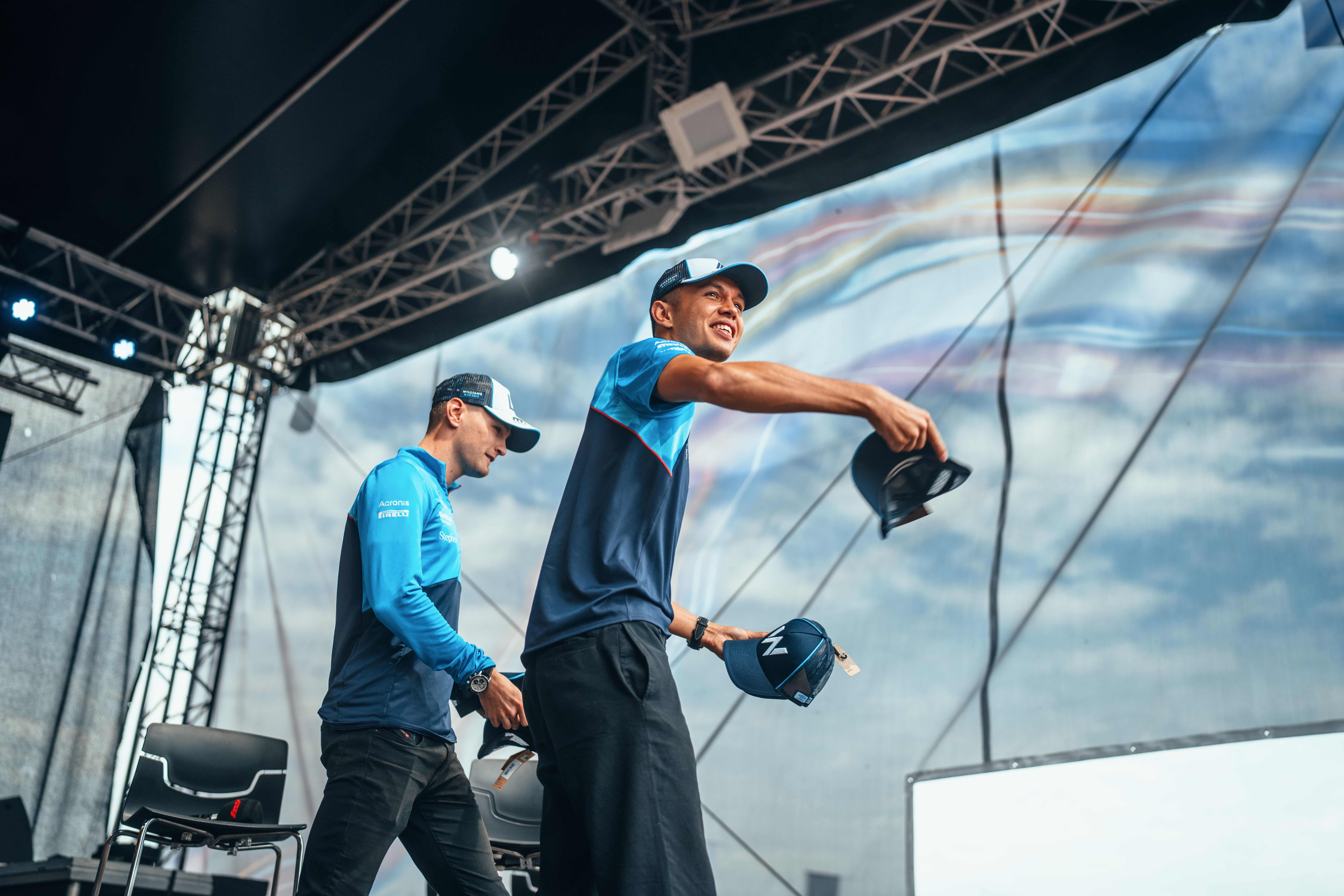 Dishing out the goods.