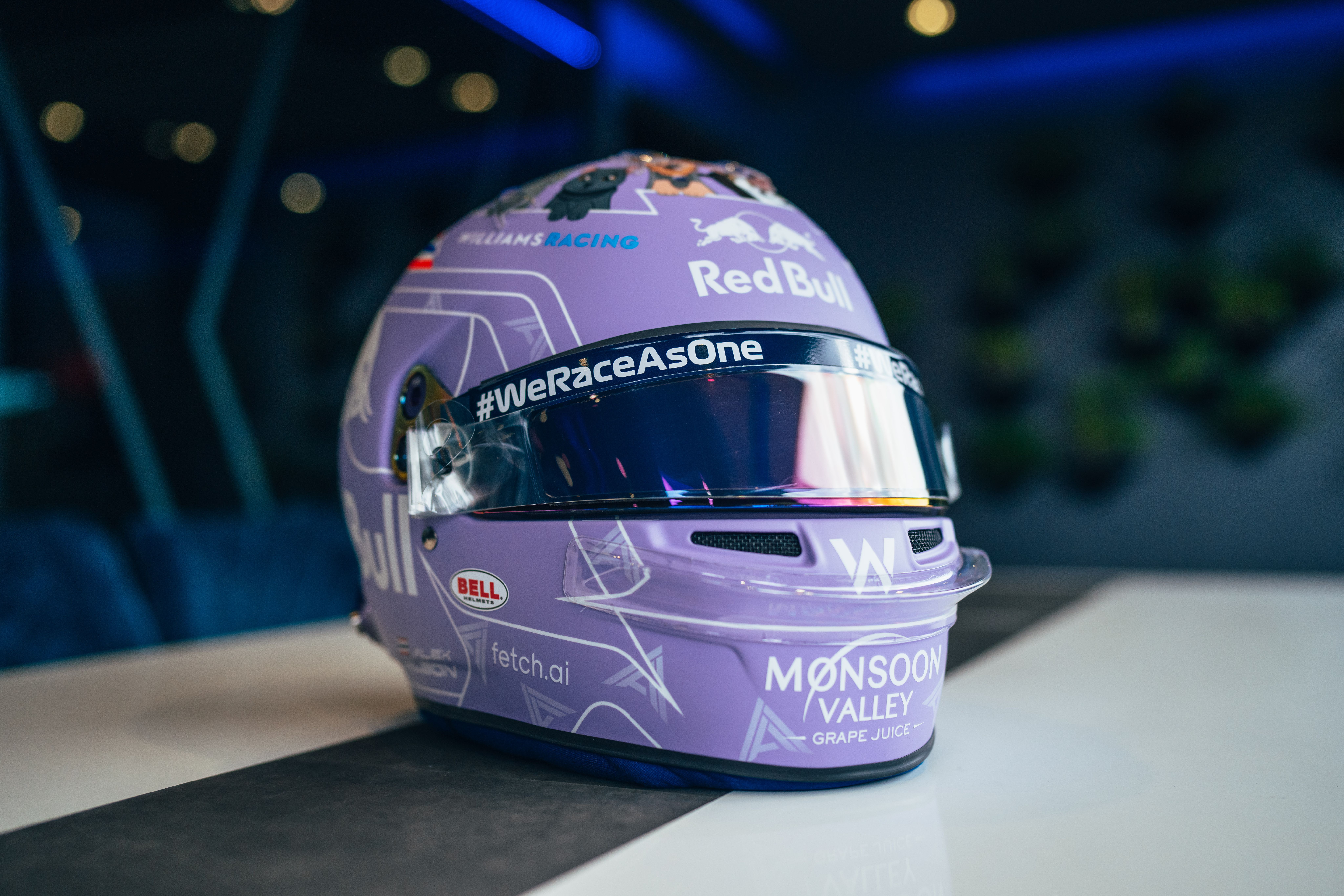 With a striking lavender finish