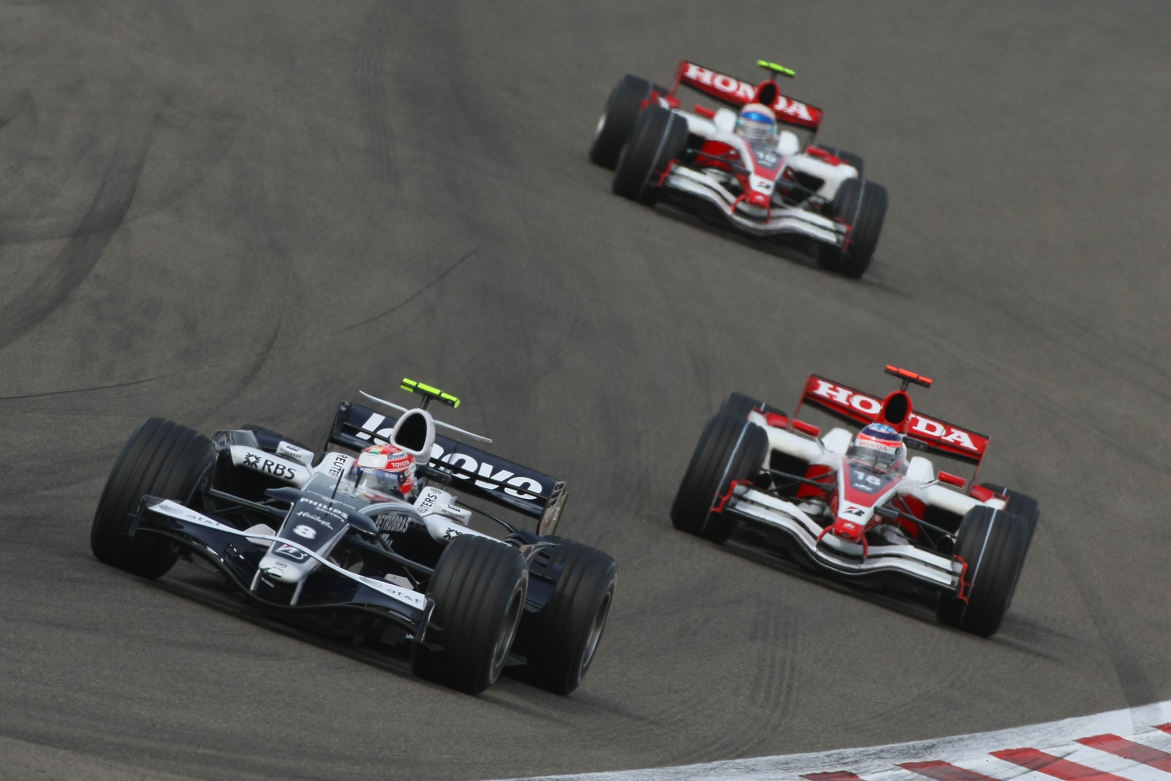 Kazuki Nakajima is followed by a pair of Super Aguris in 2008.