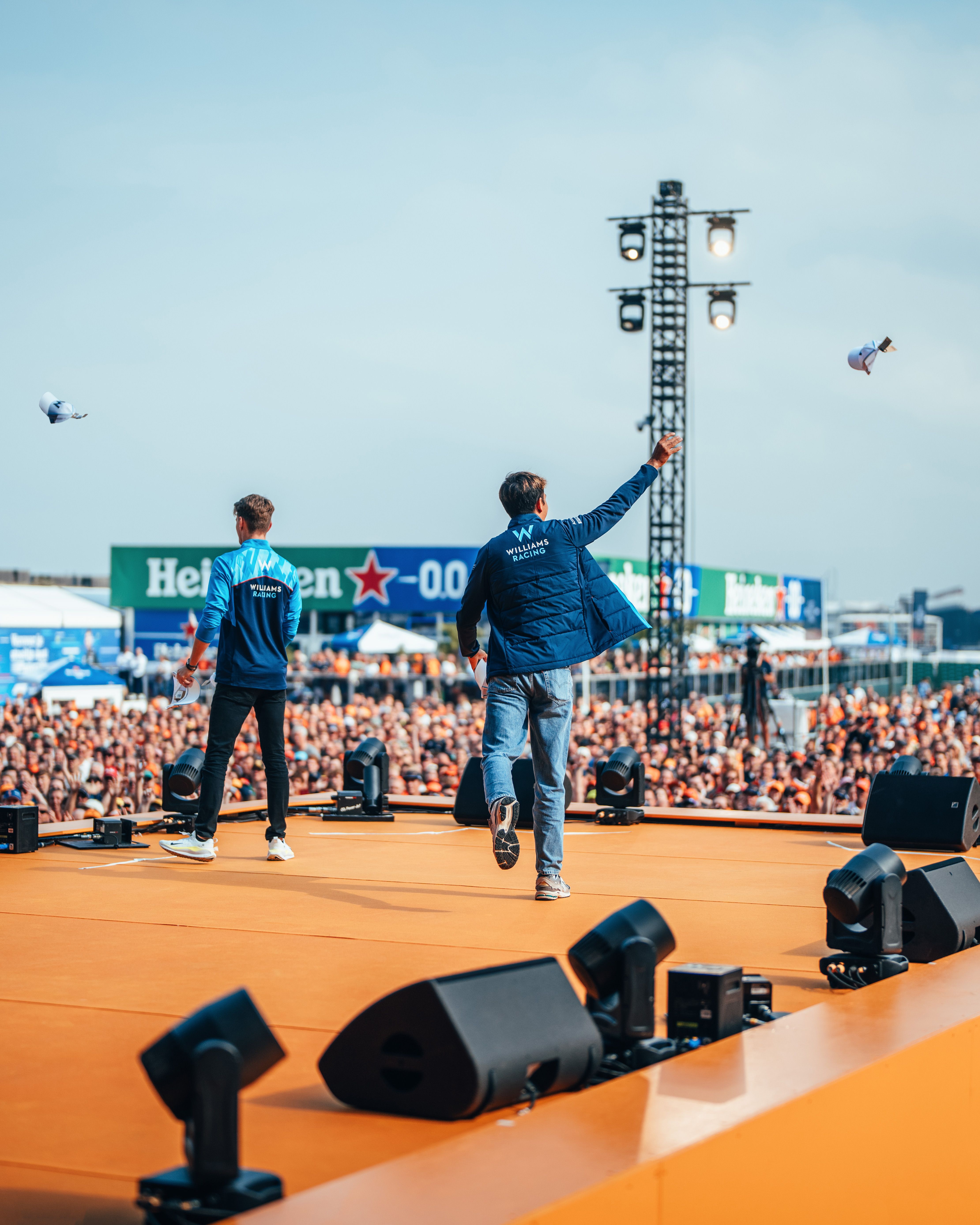 Dishing out the goods.