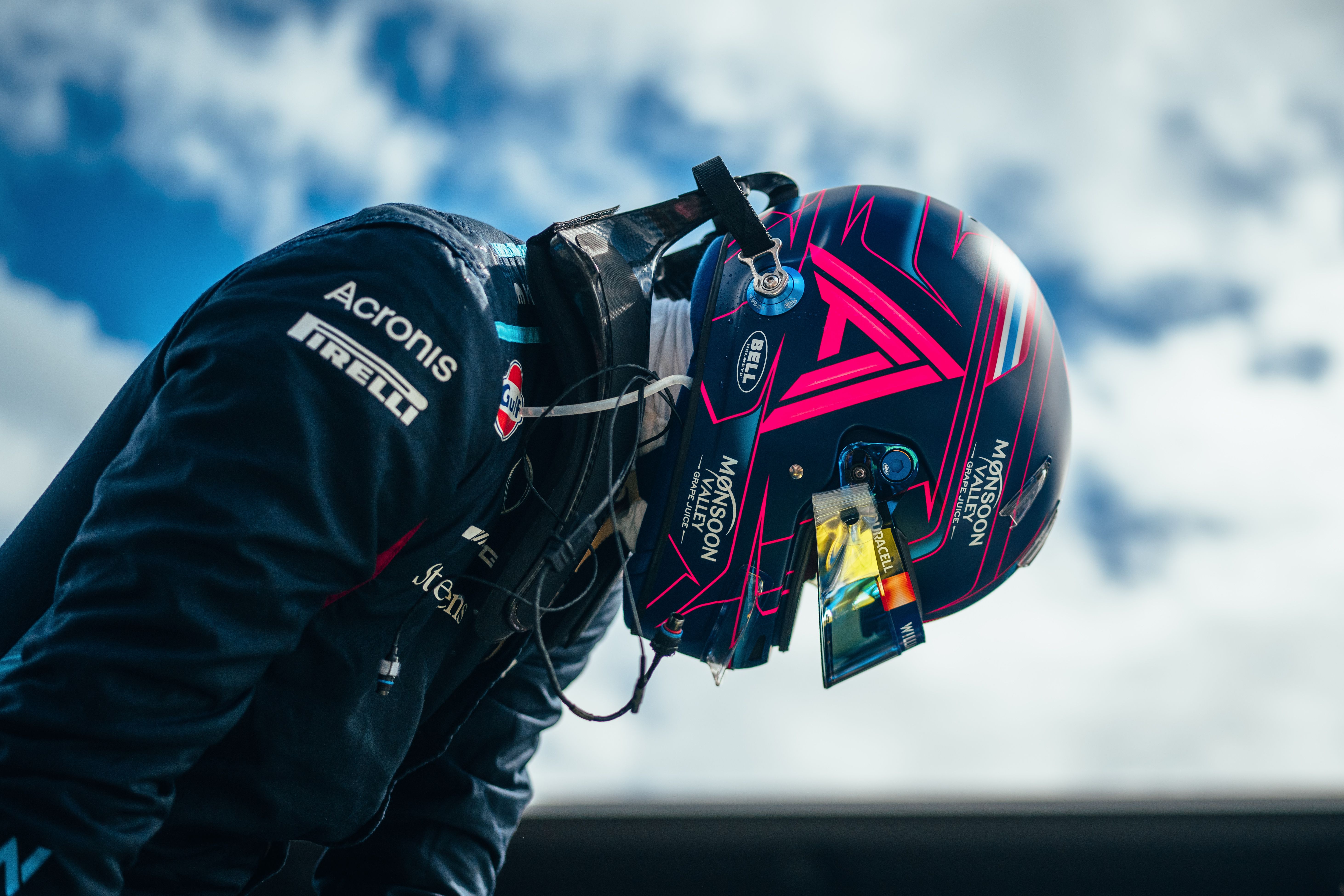 Helmet on. Race time.